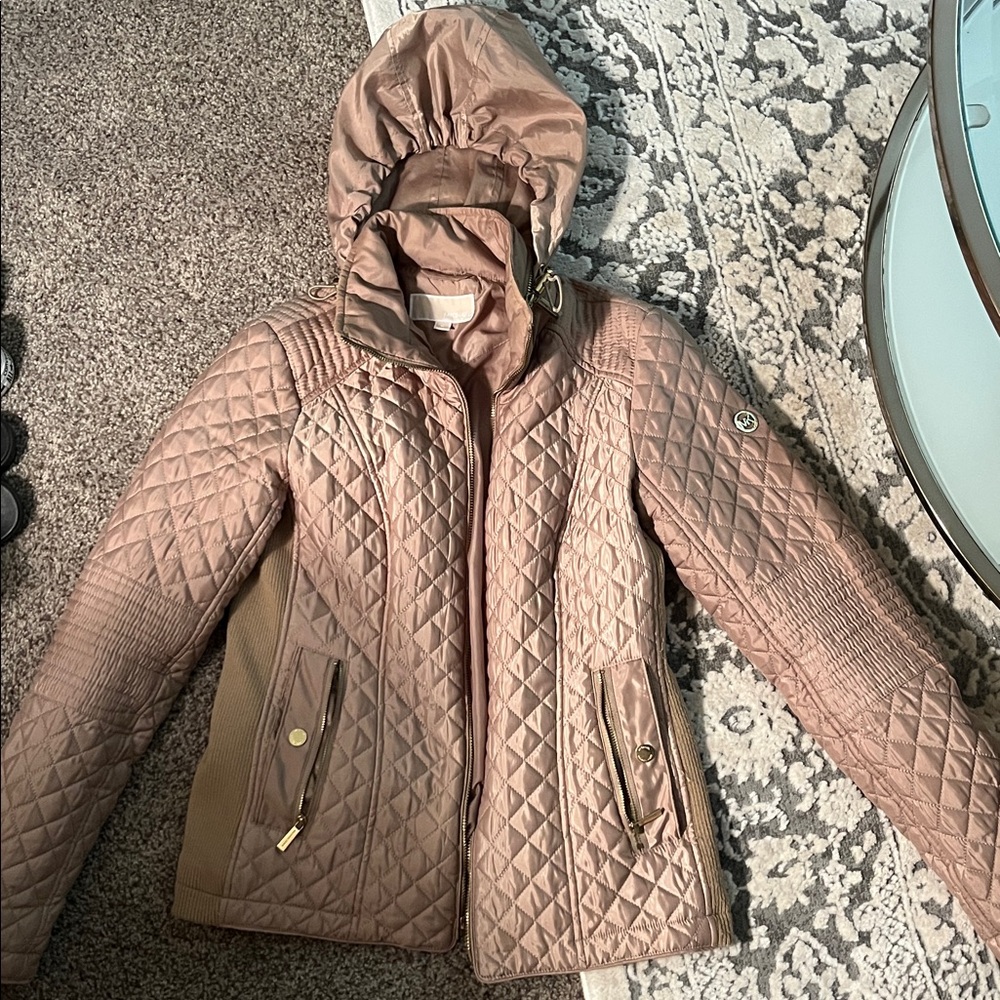 Michael Kors Quilted Jacket in Tan